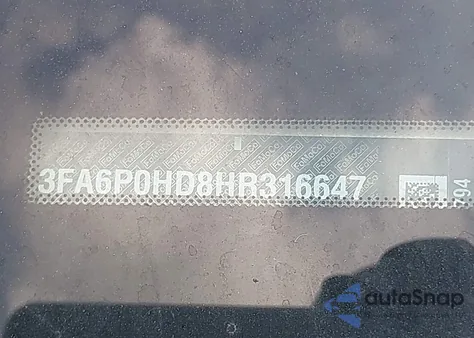 2017 Ford Fusion Se from USA, damaged, VIN 3FA6P0HD8HR316647